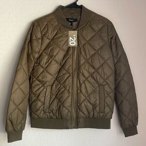 Forever 21 Olive Quilted Jacket